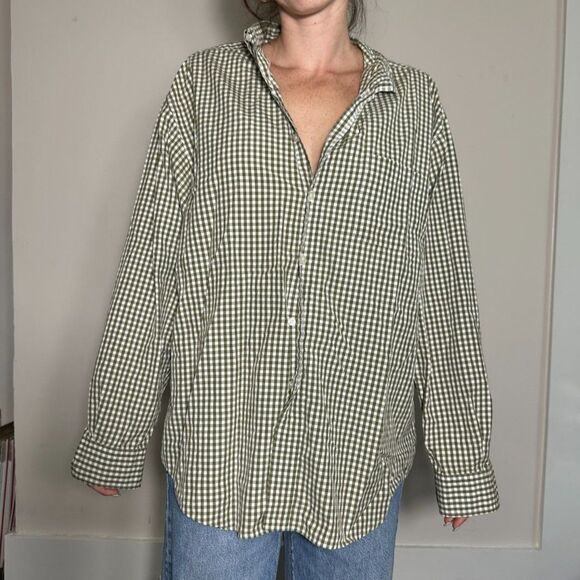 Vintage 100% Cotton Turnbury Green Checkered Buttonup Shirt Size XL - Picture 1 of 9